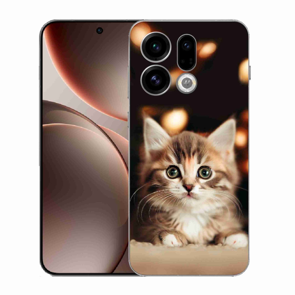 Gelový kryt mmCase na Oppo Find X9 - roztomilé kotě 2
