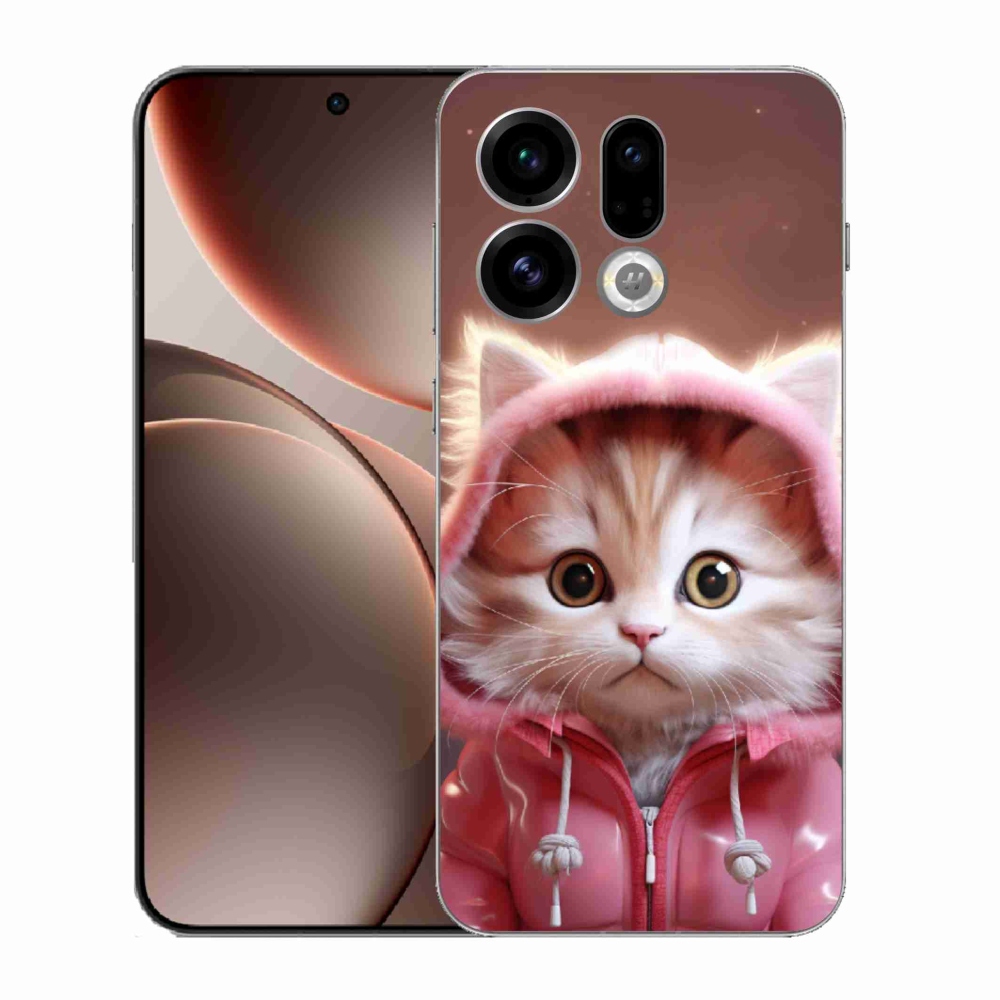 Gelový kryt mmCase na Oppo Find X9 - roztomilé kotě 3
