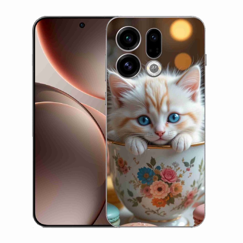 Gelový kryt mmCase na Oppo Find X9 - roztomilé kotě 6