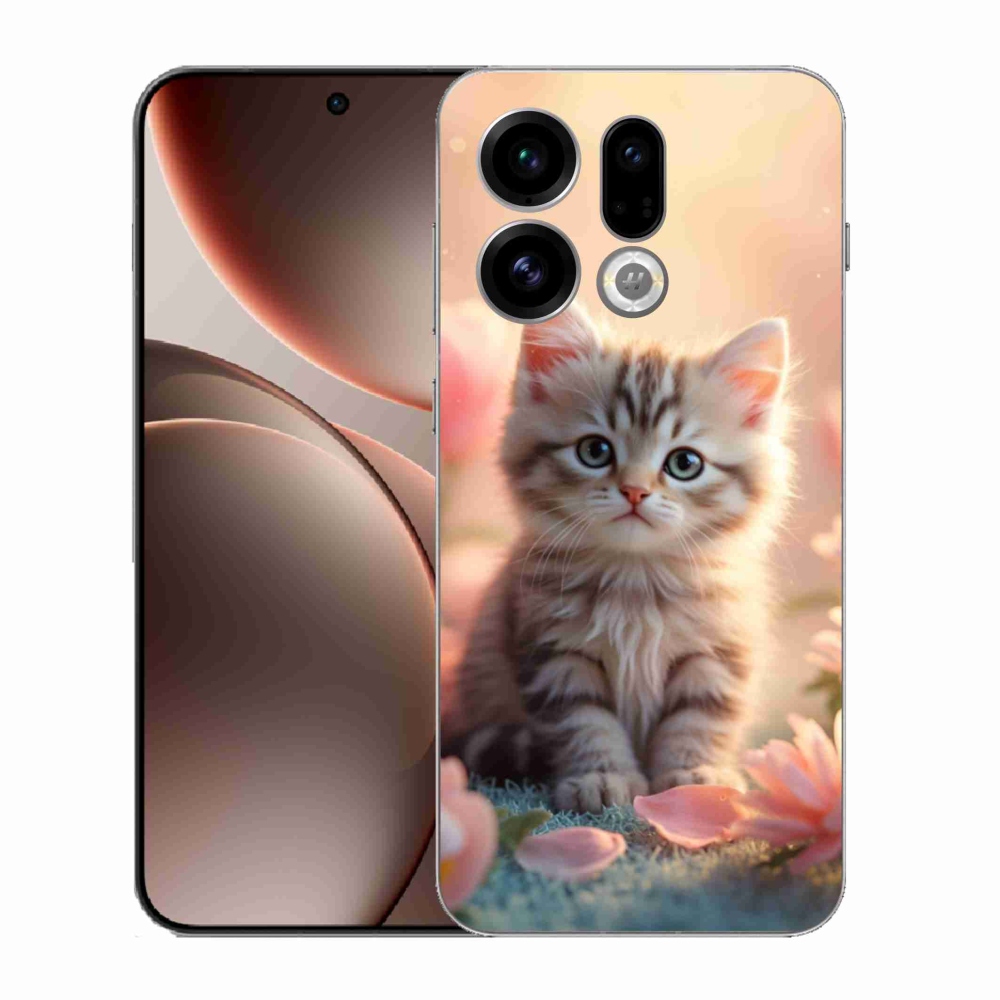 Gelový kryt mmCase na Oppo Find X9 - roztomilé kotě 8