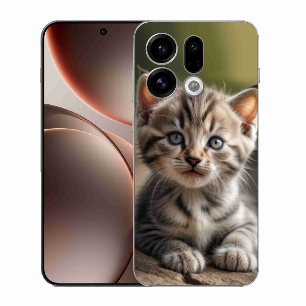 Gelový kryt mmCase na Oppo Find X9 - roztomilé kotě 9