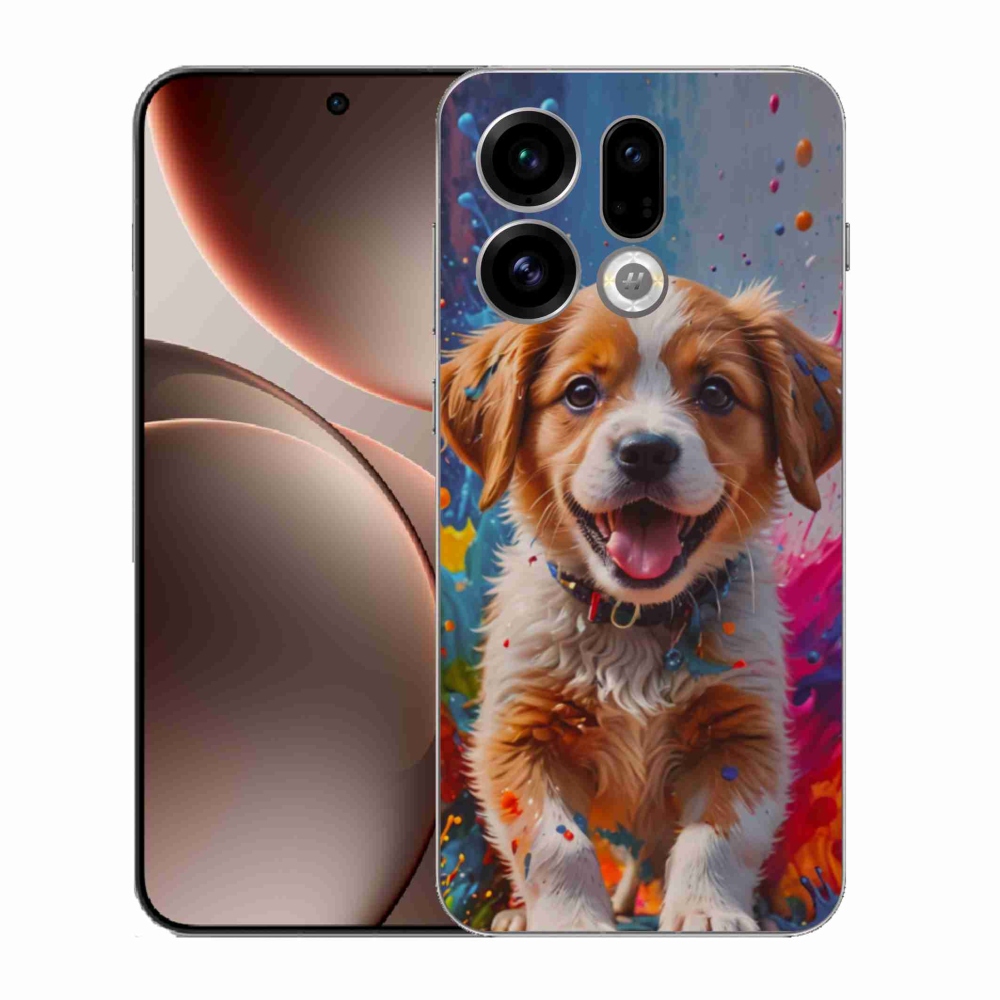 Gelový kryt mmCase na Oppo Find X9 - roztomilé štěně 3