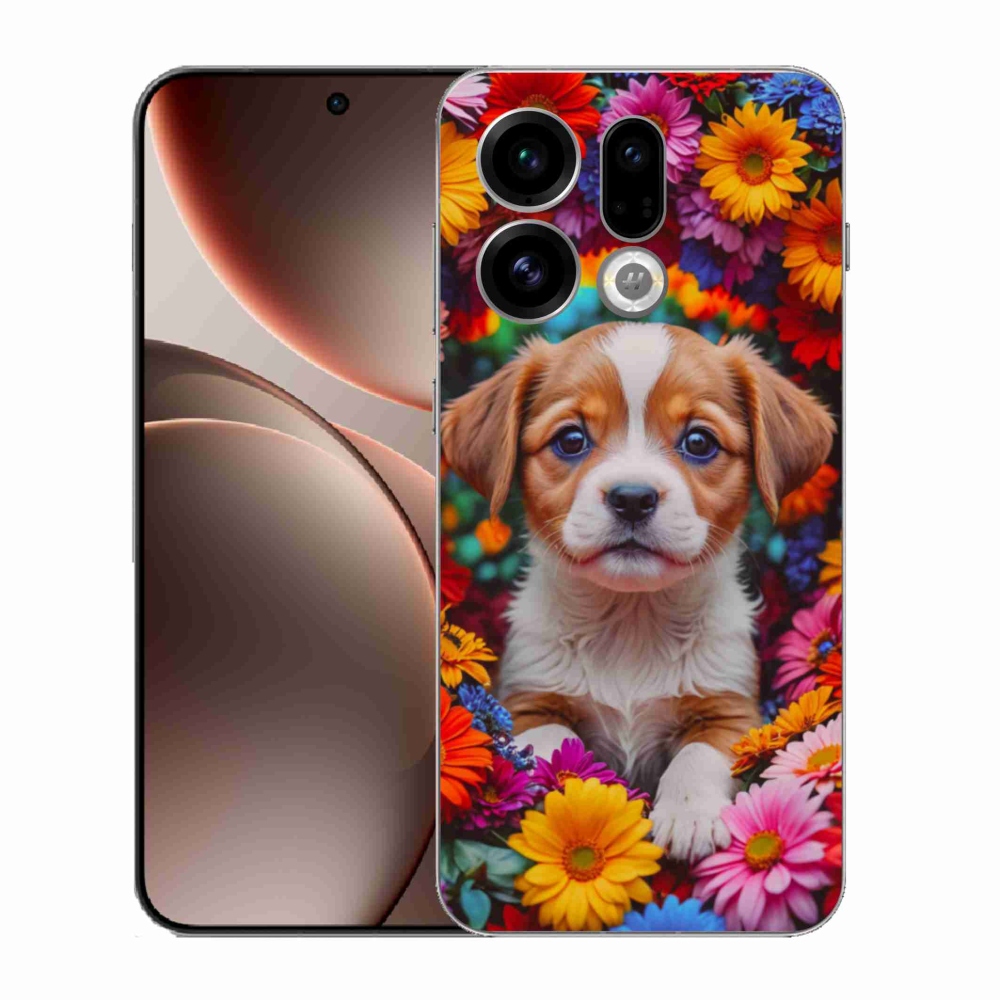Gelový kryt mmCase na Oppo Find X9 - roztomilé štěně