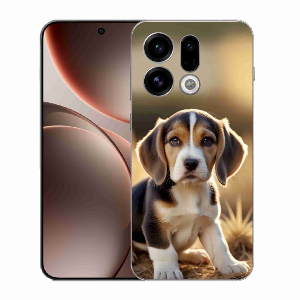 Gelový kryt mmCase na Oppo Find X9 - roztomilý bígl