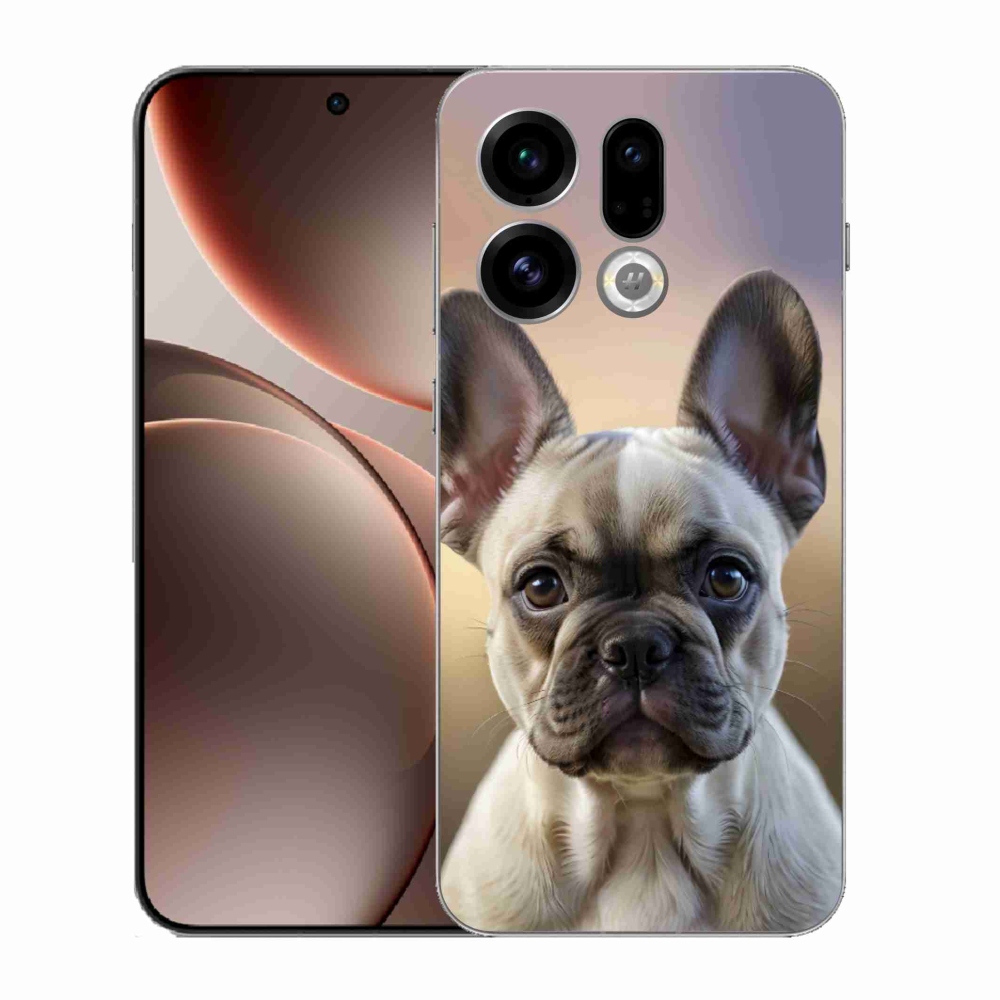 Gelový kryt mmCase na Oppo Find X9 - roztomilý francouzský buldoček