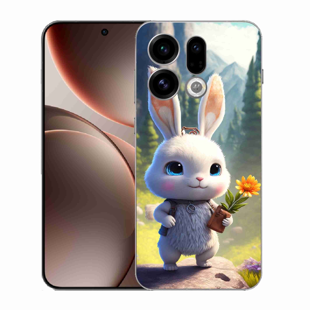 Gelový kryt mmCase na Oppo Find X9 - roztomilý králíček