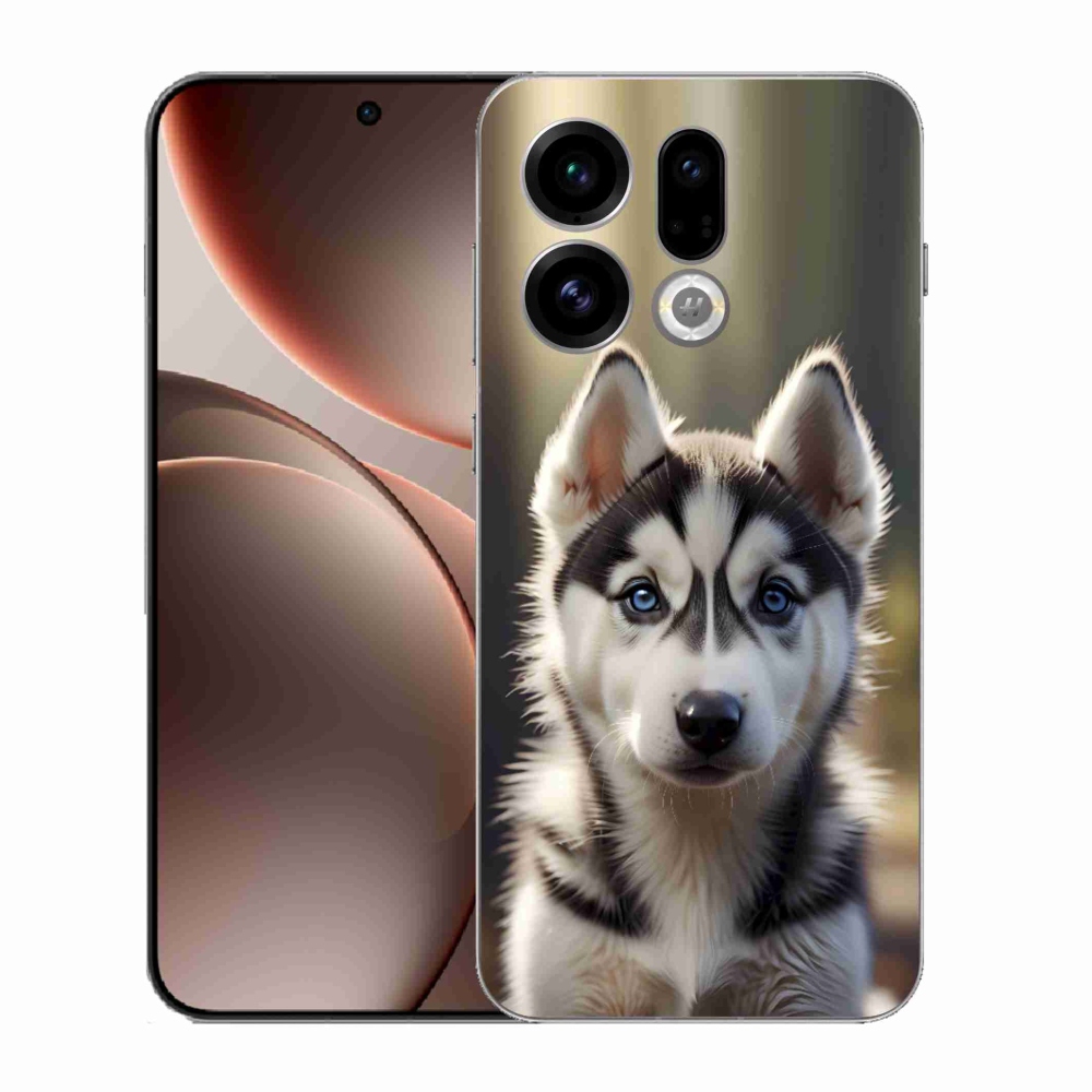 Gelový kryt mmCase na Oppo Find X9 - roztomilý sibiřský husky