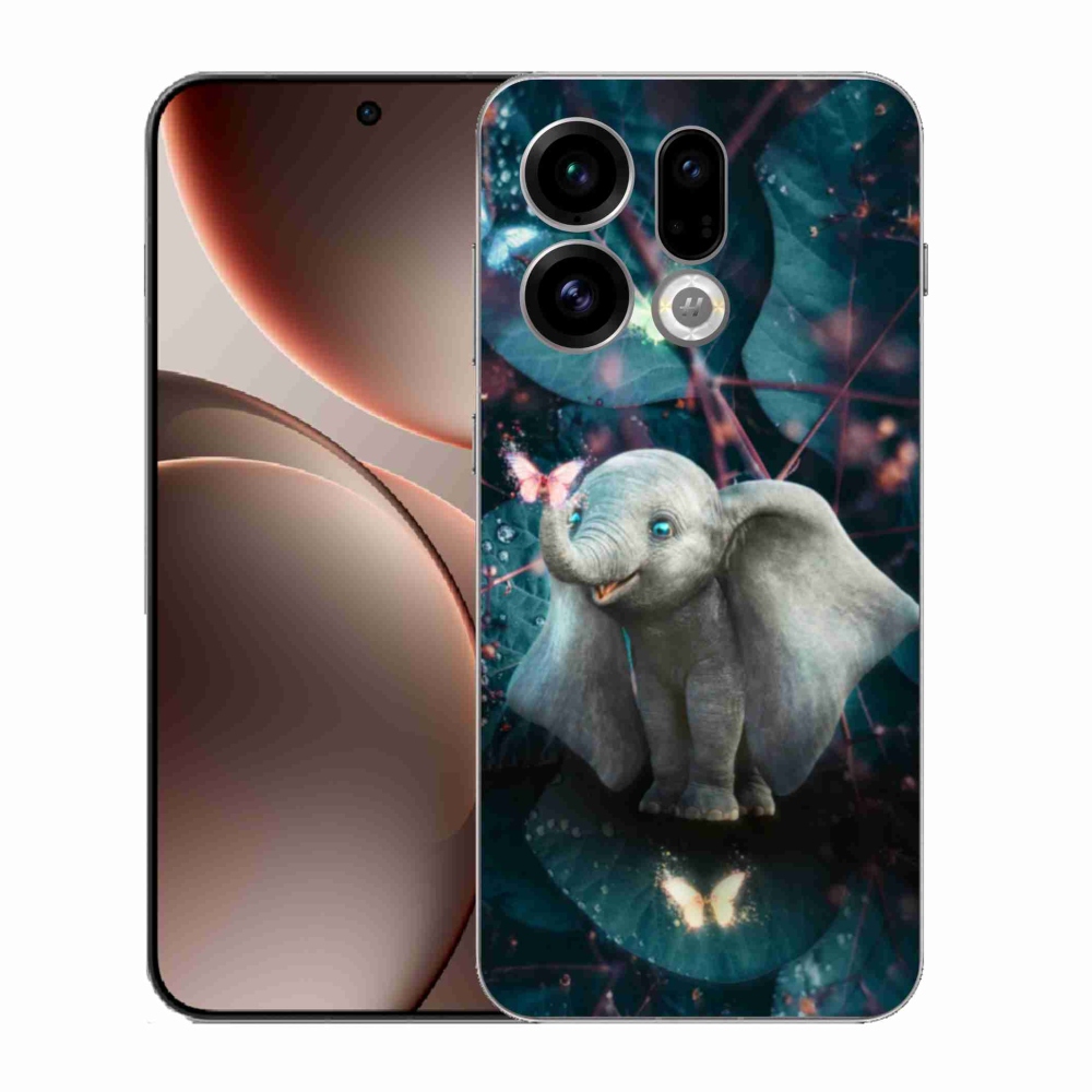 Gelový kryt mmCase na Oppo Find X9 - roztomilý slon