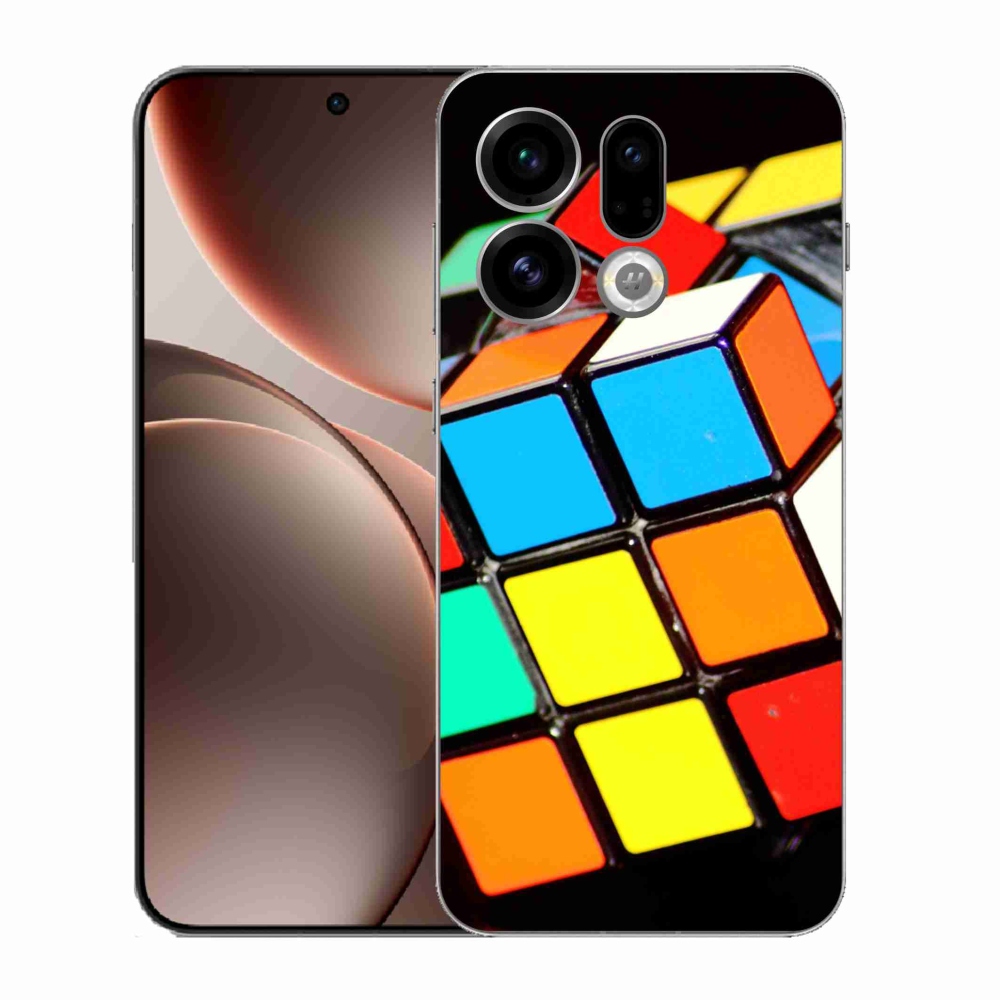 Gelový kryt mmCase na Oppo Find X9 - rubikova kostka