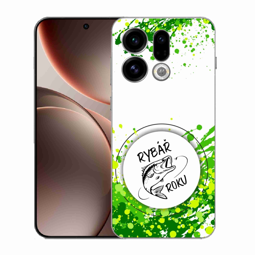 Gelový kryt mmCase na Oppo Find X9 - rybář roku bílé pozadí