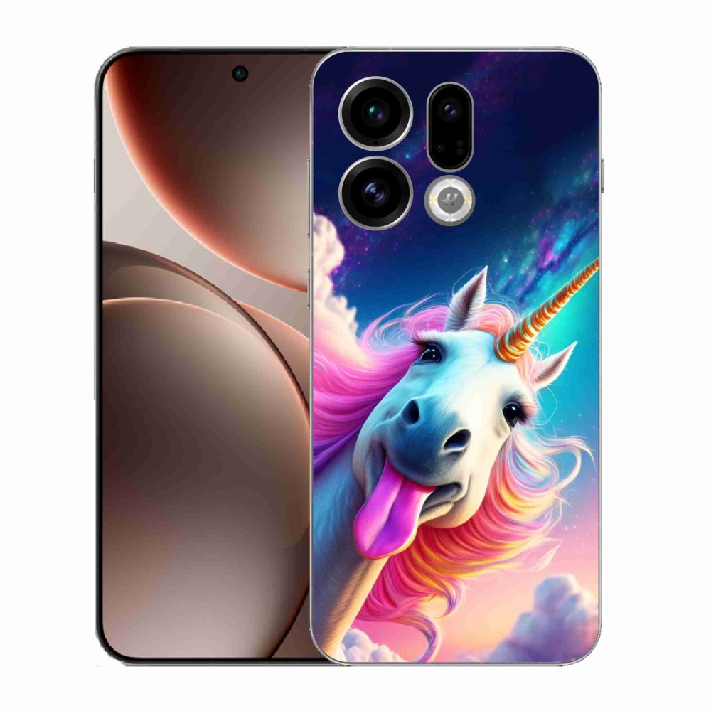 Gelový kryt mmCase na Oppo Find X9 - šílený jednorožec