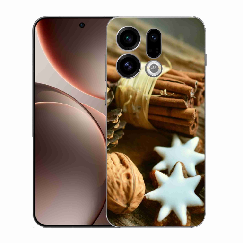 Gelový kryt mmCase na Oppo Find X9 - skořice a perníčky