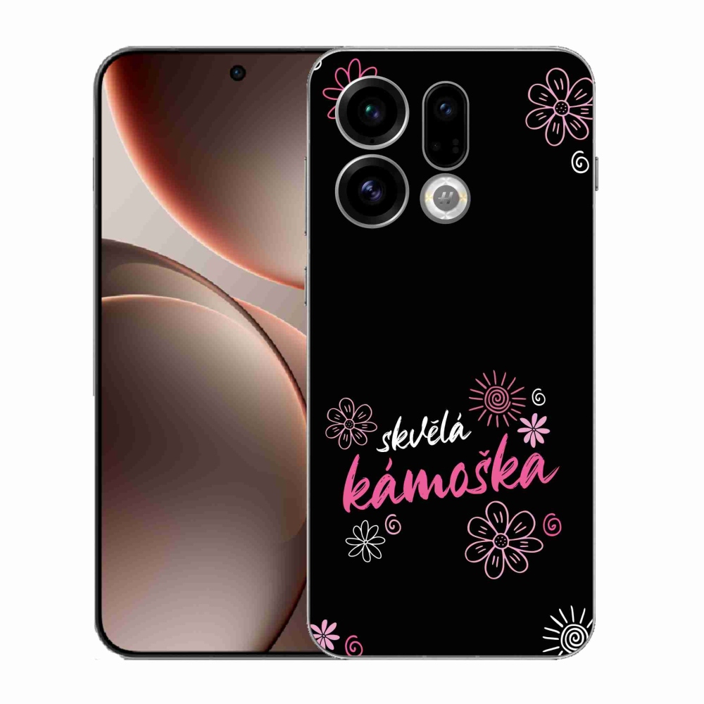 Gelový kryt mmCase na Oppo Find X9 - skvělá kámoška černé pozadí