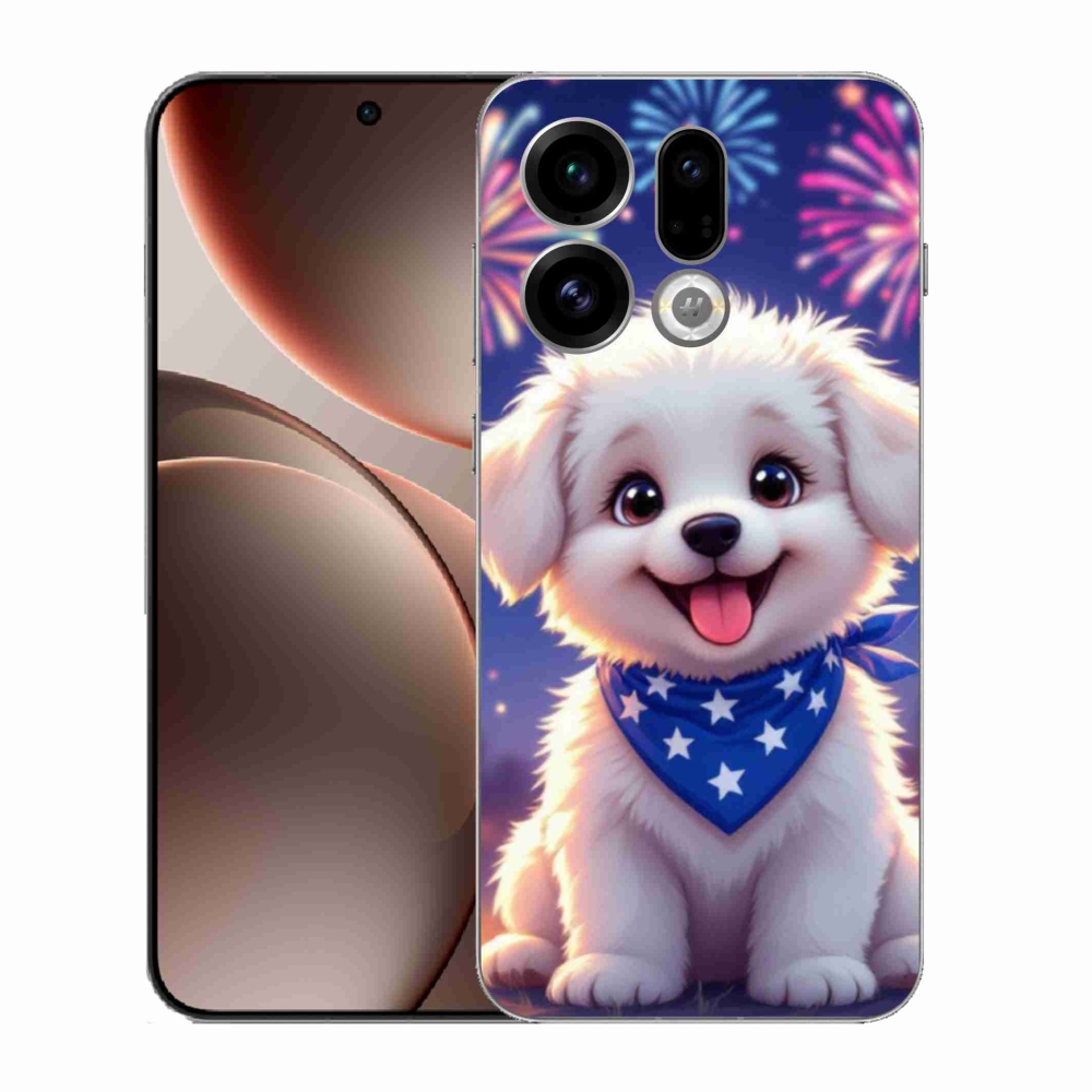 Gelový kryt mmCase na Oppo Find X9 - slavnostní štěně