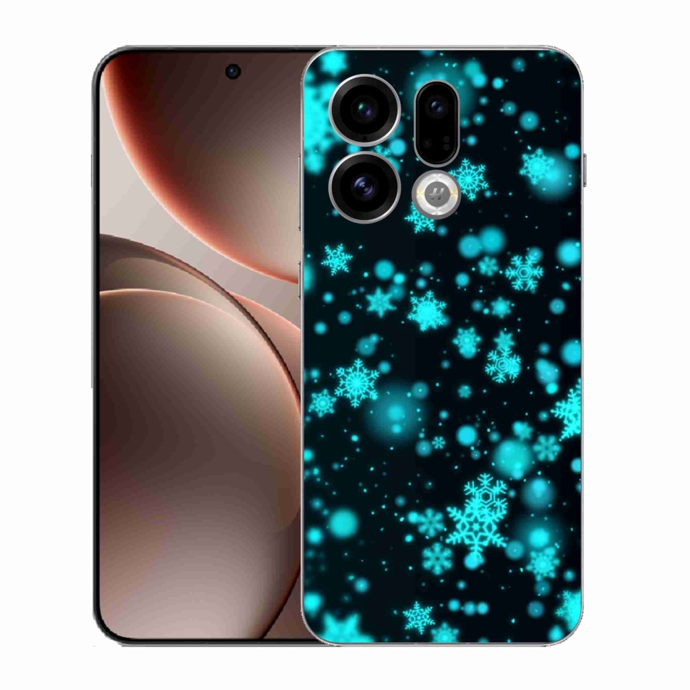Gelový kryt mmCase na Oppo Find X9 - sněhové vločky 1