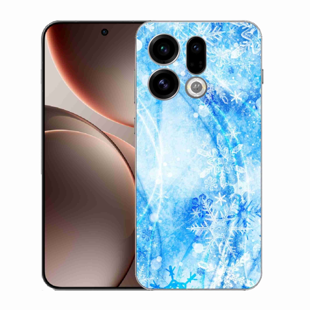 Gelový kryt mmCase na Oppo Find X9 - sněhové vločky
