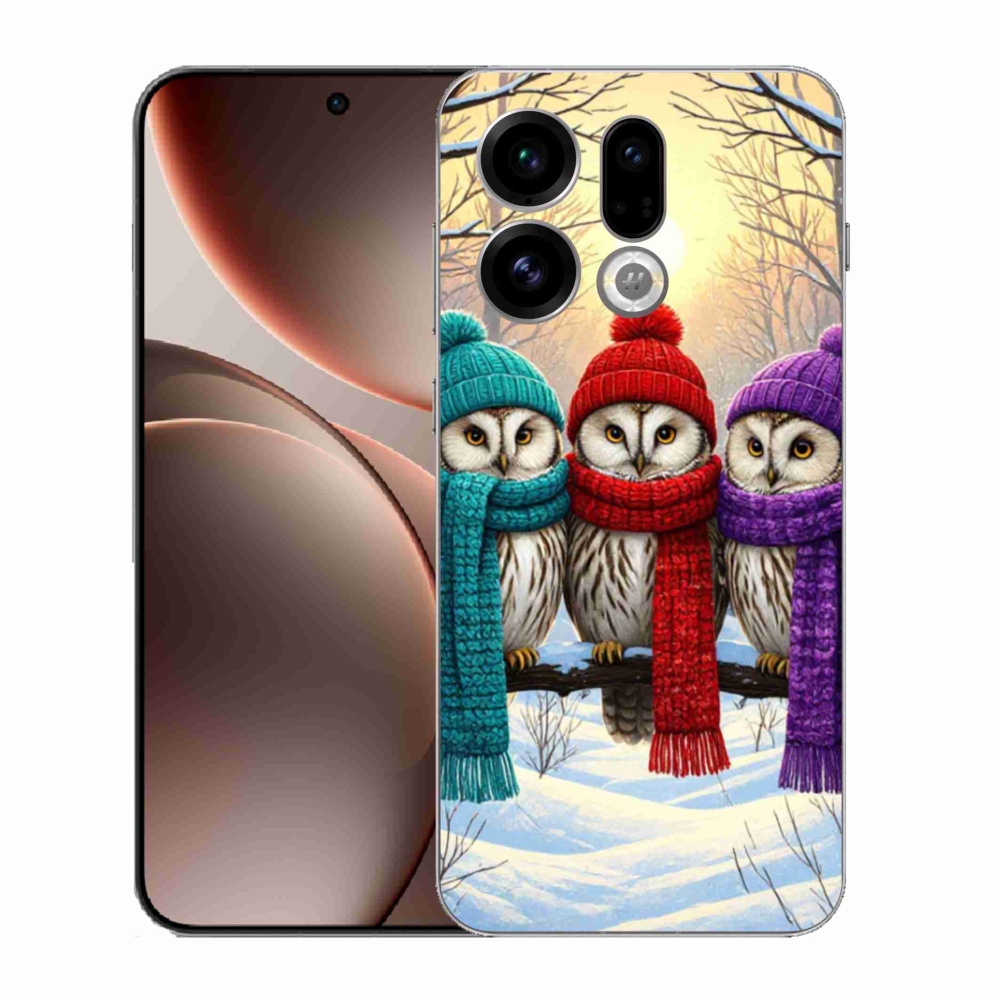 Gelový kryt mmCase na Oppo Find X9 - soví přátelé