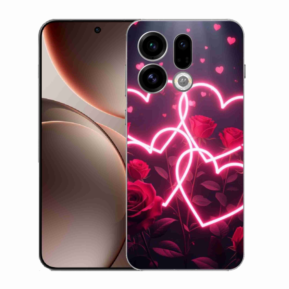 Gelový kryt mmCase na Oppo Find X9 - srdce lásky