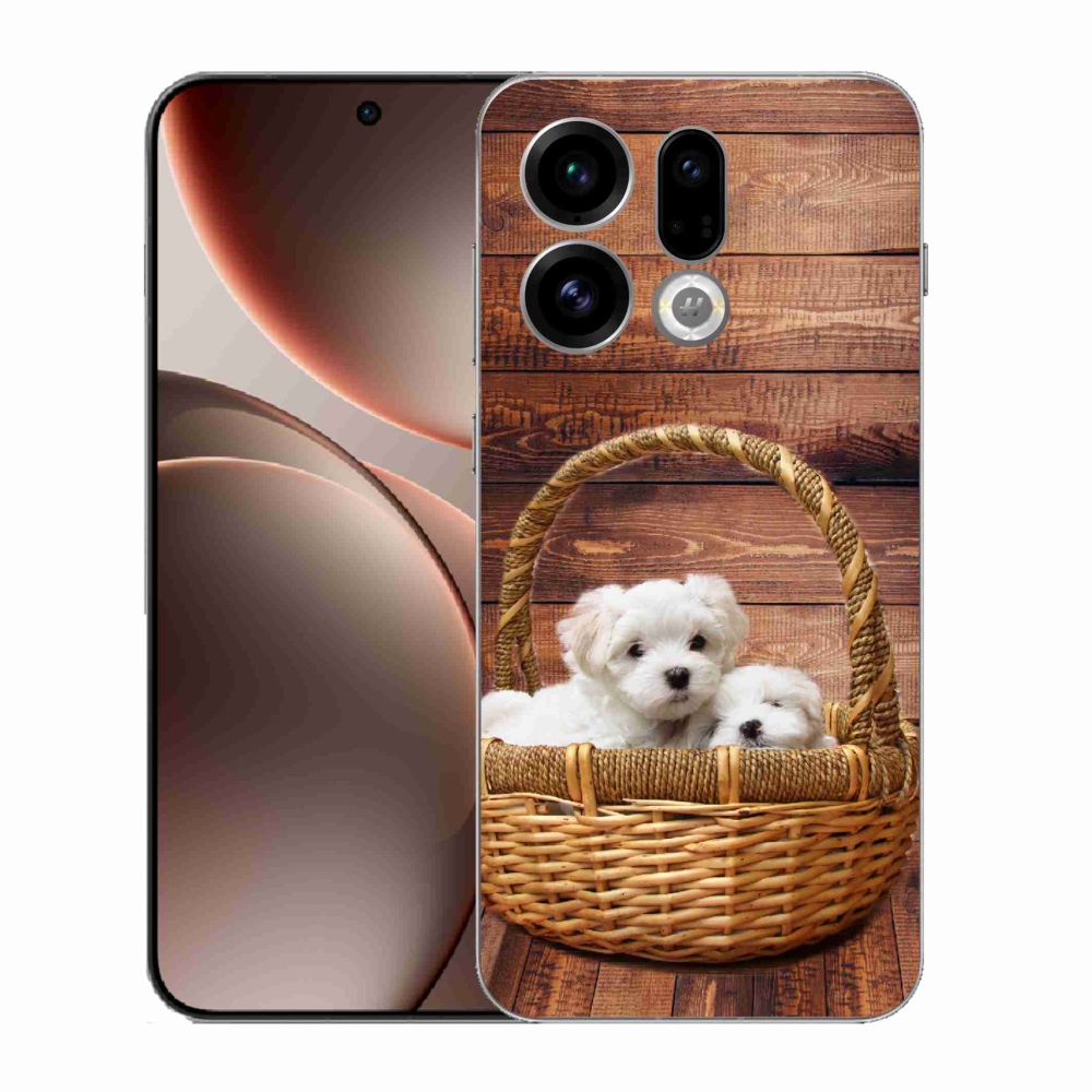 Gelový kryt mmCase na Oppo Find X9 - štěňátka