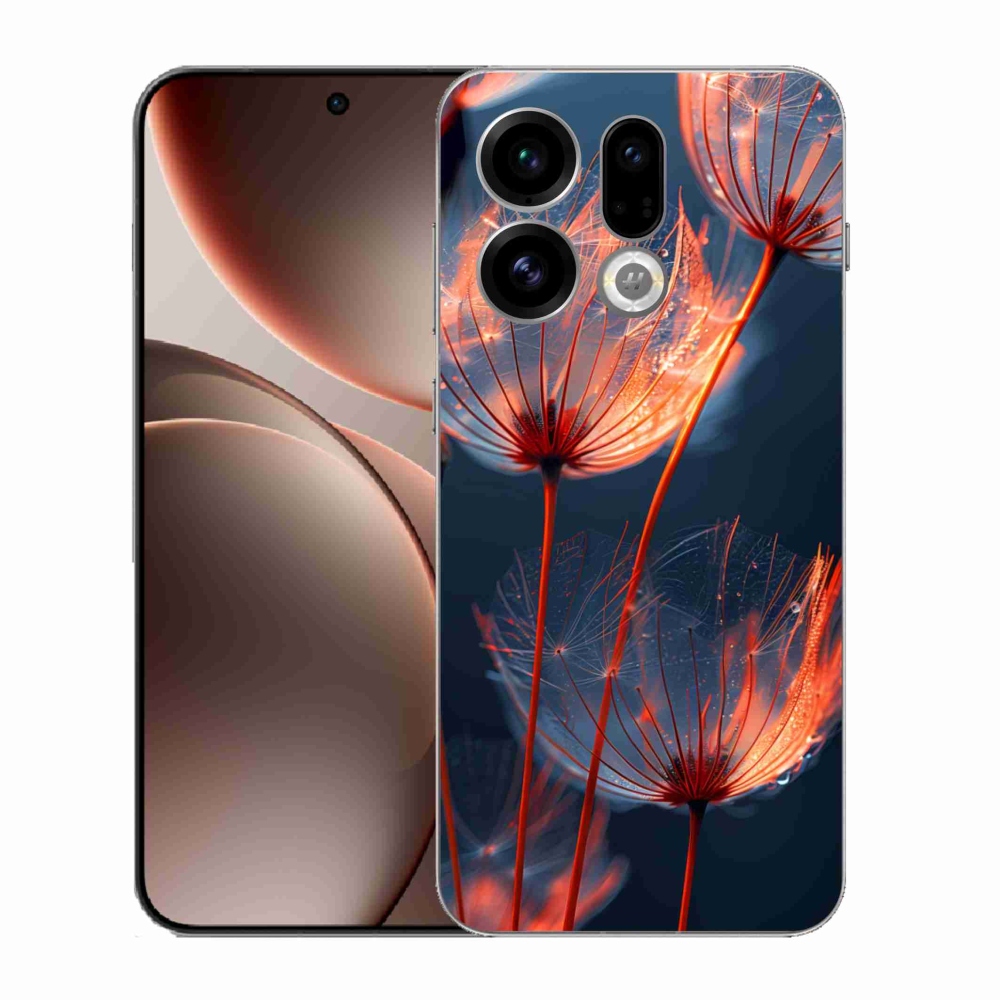 Gelový kryt mmCase na Oppo Find X9 - světélkující chmýří