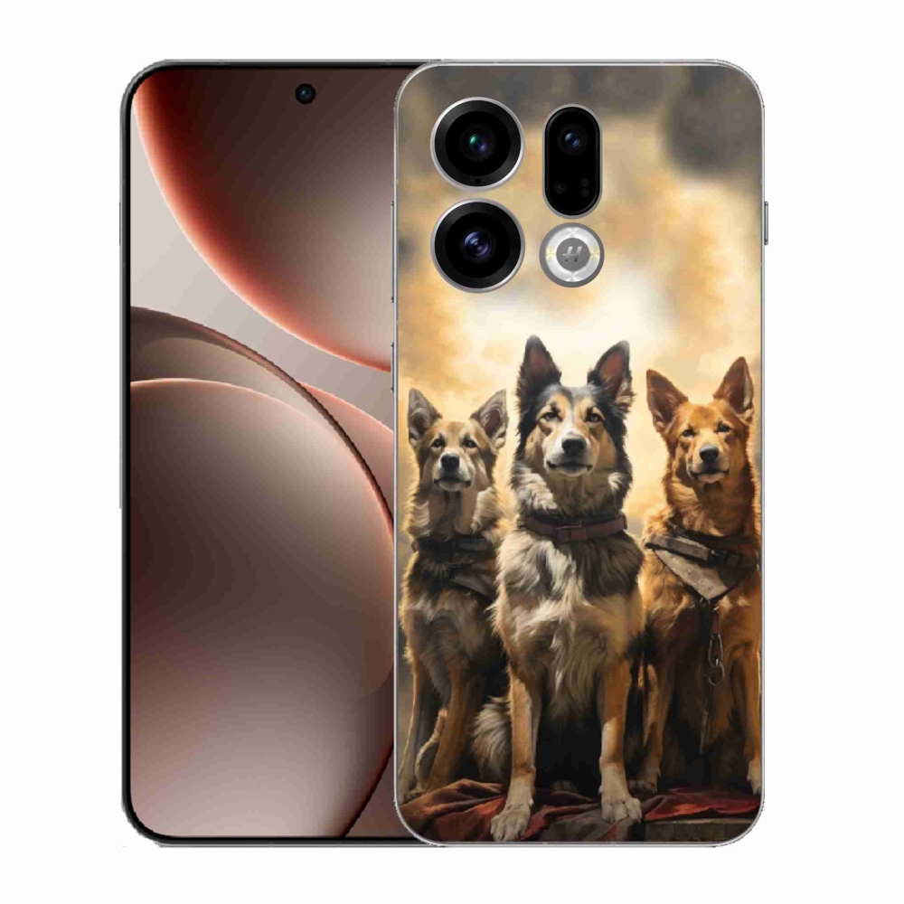 Gelový kryt mmCase na Oppo Find X9 - tři psi