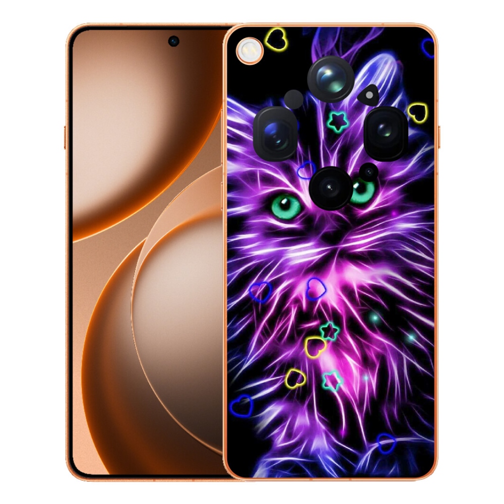 Gelový kryt mmCase na Oppo Find X9 Ultra - abstraktní kočka