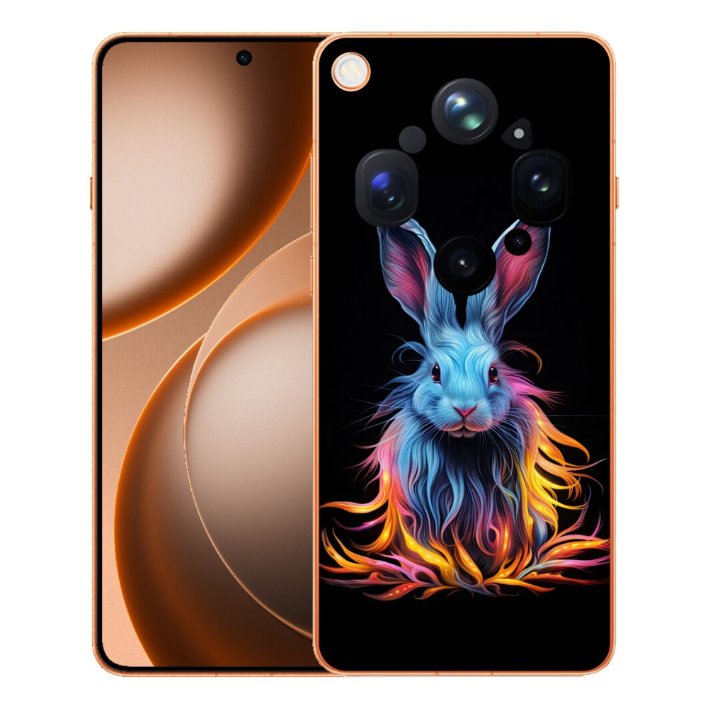 Gelový kryt mmCase na Oppo Find X9 Ultra - abstraktní zajíc