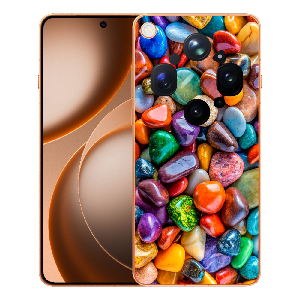 Gelový kryt mmCase na Oppo Find X9 Ultra - barevné kamínky