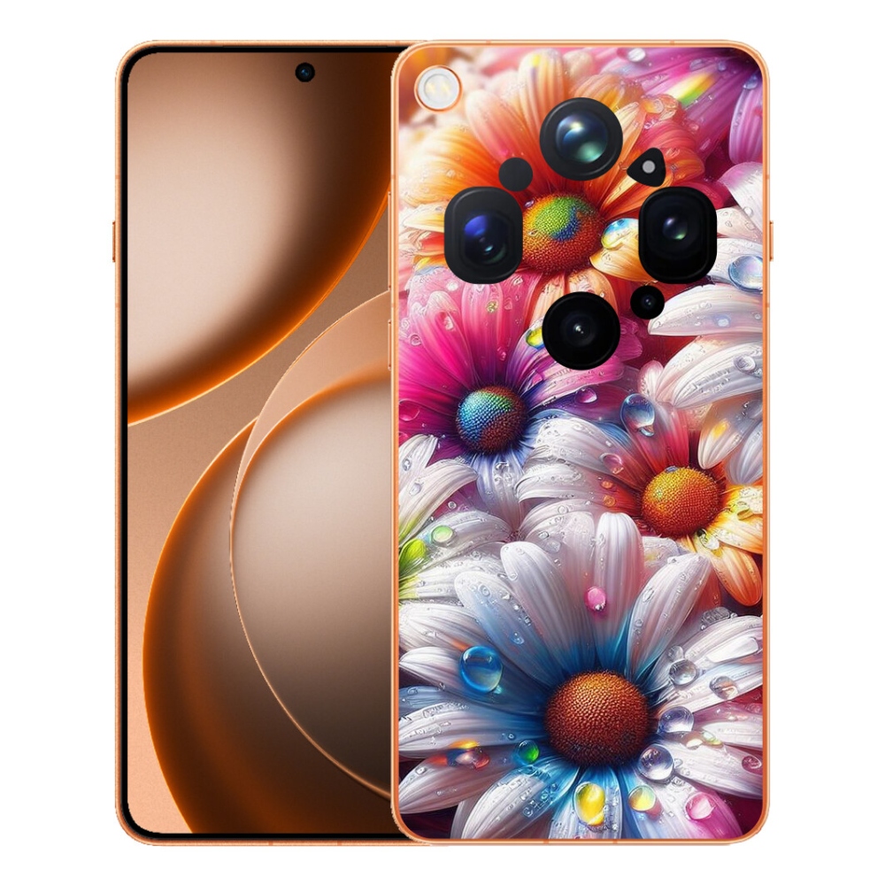 Gelový kryt mmCase na Oppo Find X9 Ultra - barevné kopretiny