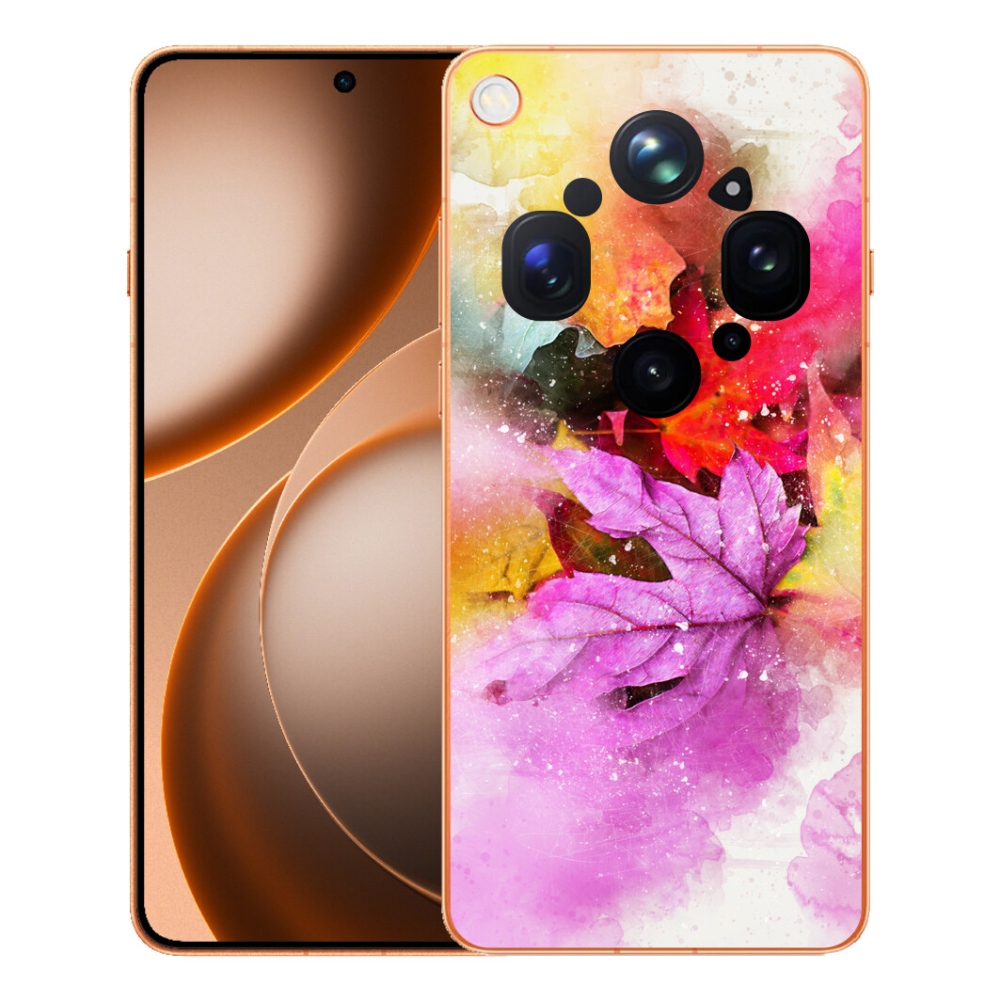 Gelový kryt mmCase na Oppo Find X9 Ultra - barevné listy