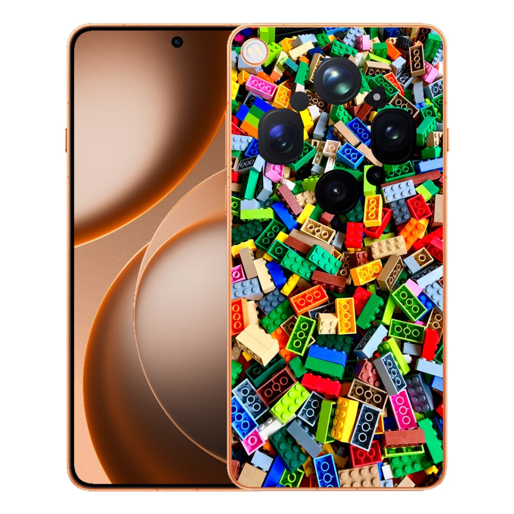 Gelový kryt mmCase na Oppo Find X9 Ultra - barevné stavební kostky
