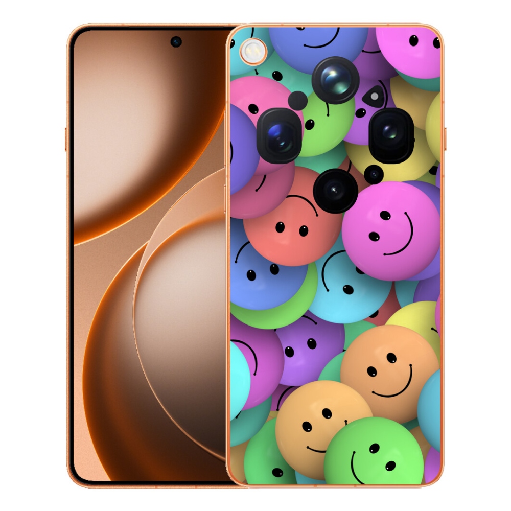 Gelový kryt mmCase na Oppo Find X9 Ultra - barevní smajlíci