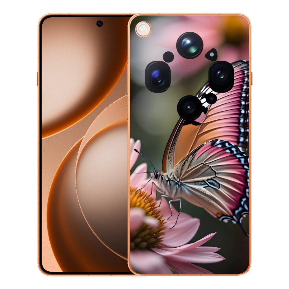 Gelový kryt mmCase na Oppo Find X9 Ultra - barevný motýl