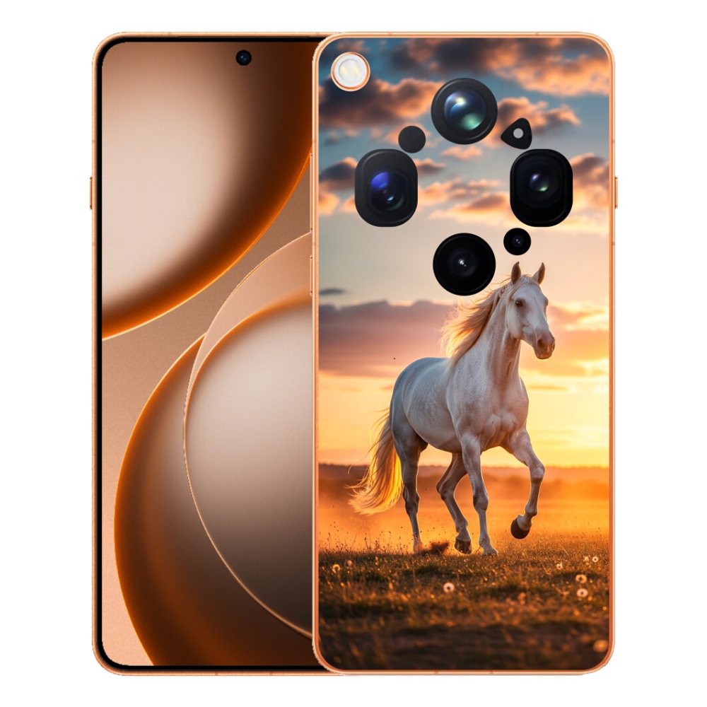 Gelový kryt mmCase na Oppo Find X9 Ultra - běžící bílý kůň 2