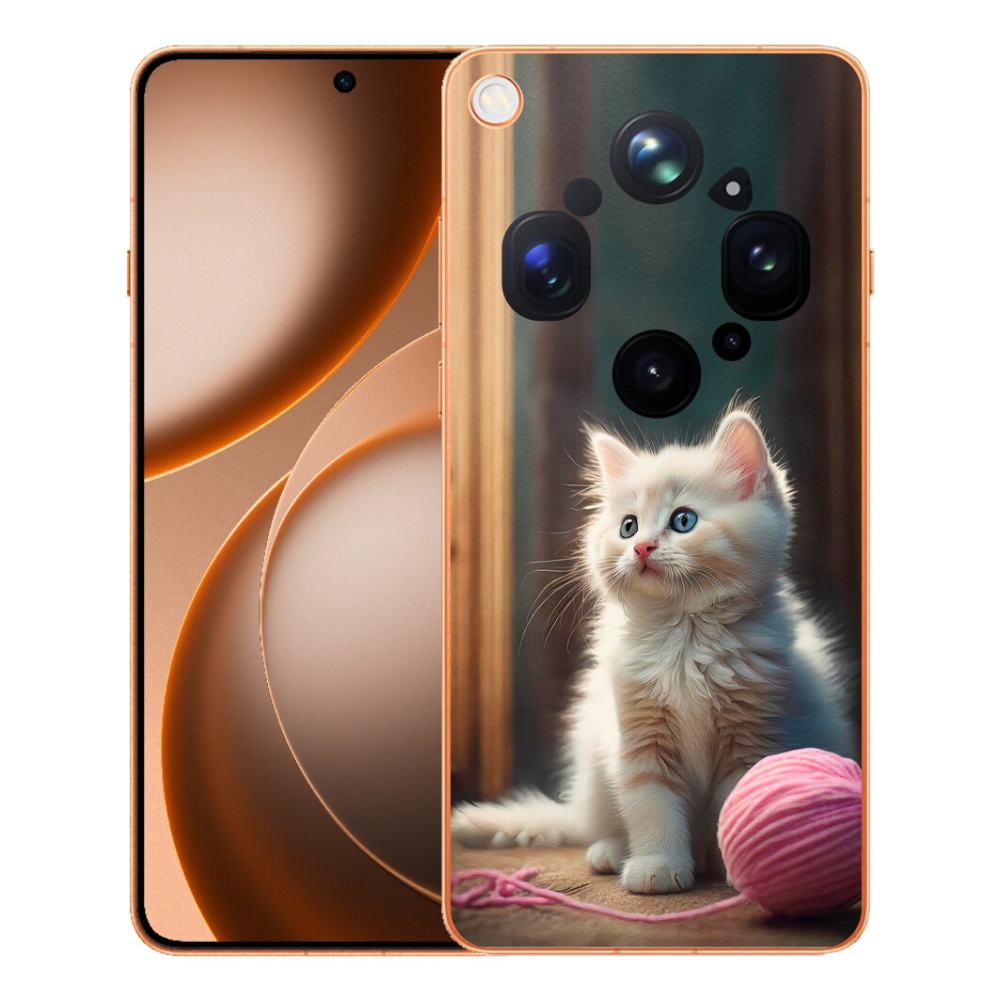 Gelový kryt mmCase na Oppo Find X9 Ultra - bílé kotě 2