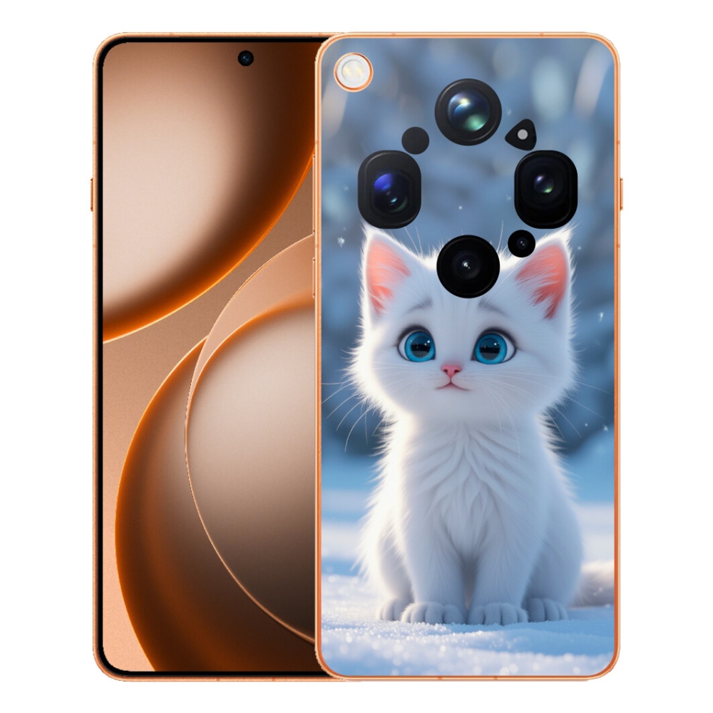 Gelový kryt mmCase na Oppo Find X9 Ultra - bílé kotě 3