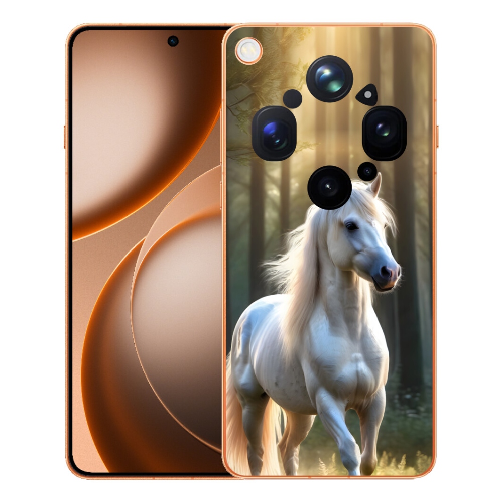 Gelový kryt mmCase na Oppo Find X9 Ultra - bílý kůň 3