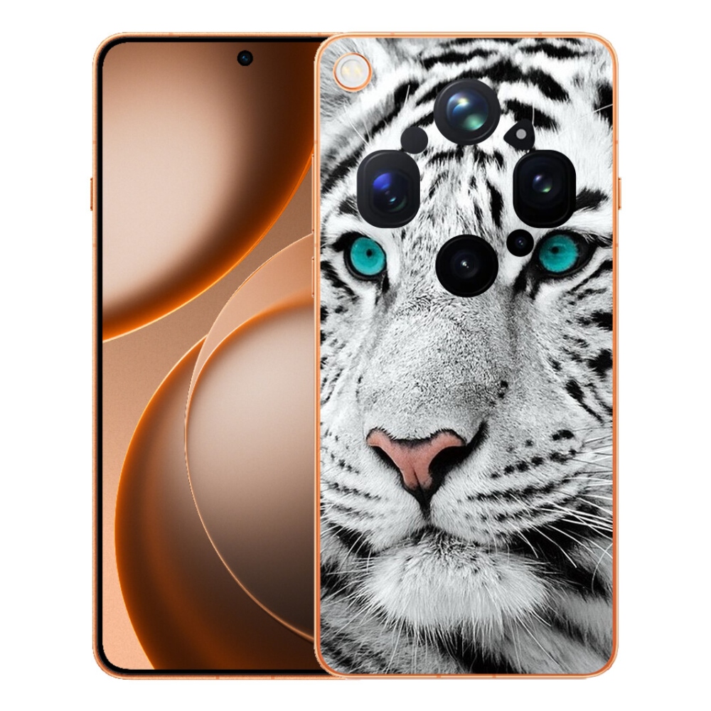 Gelový kryt mmCase na Oppo Find X9 Ultra - bílý tygr