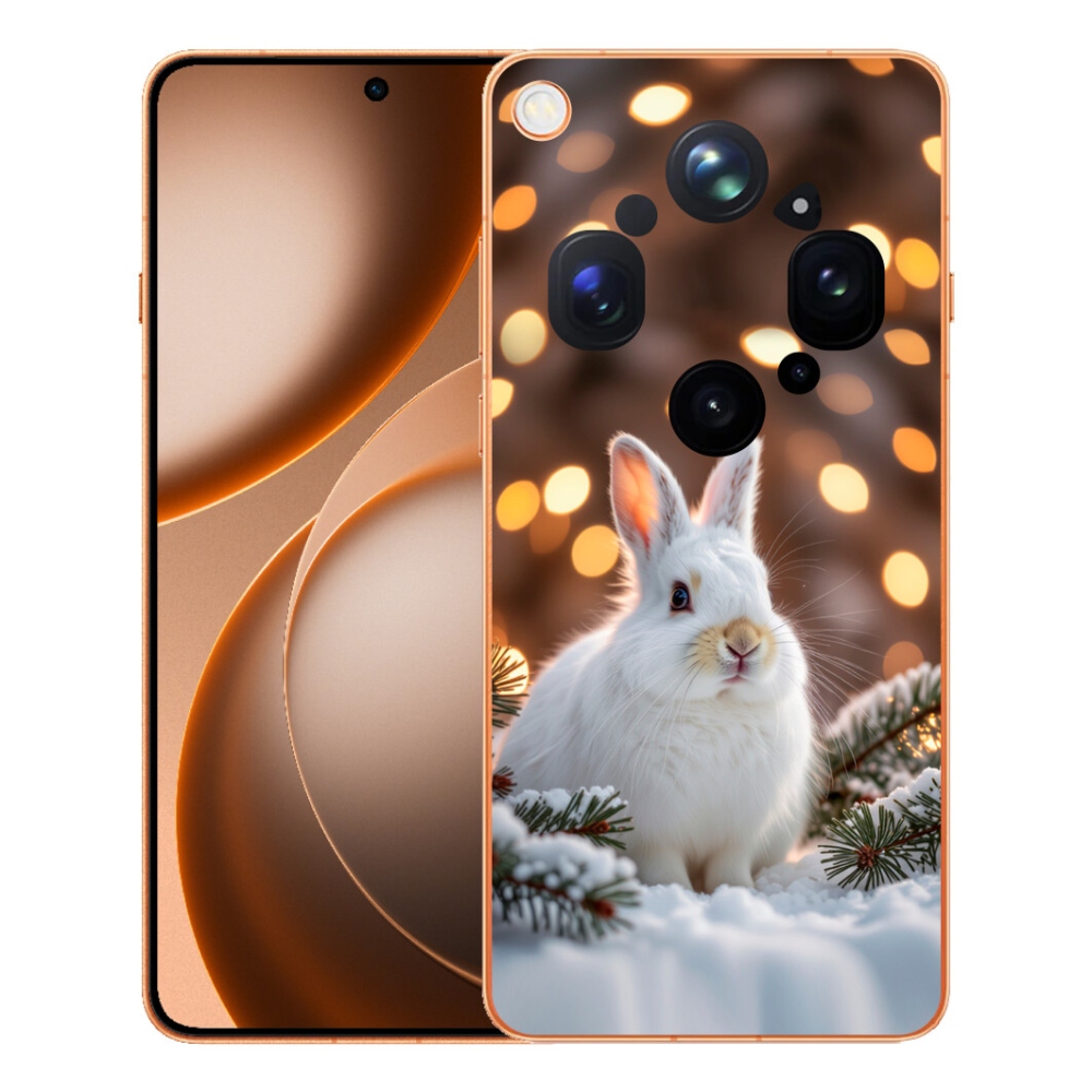 Gelový kryt mmCase na Oppo Find X9 Ultra - bílý zajíc