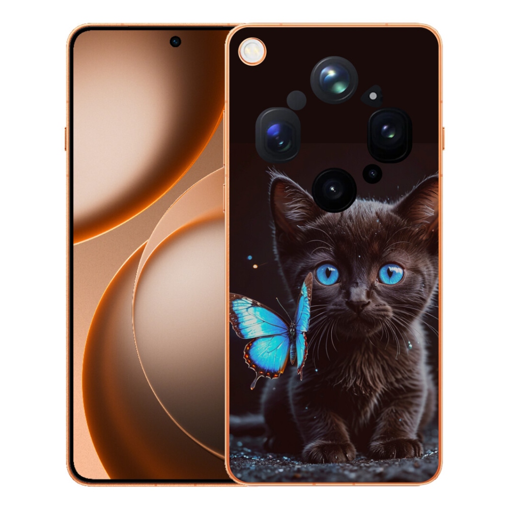 Gelový kryt mmCase na Oppo Find X9 Ultra - černé kotě 3