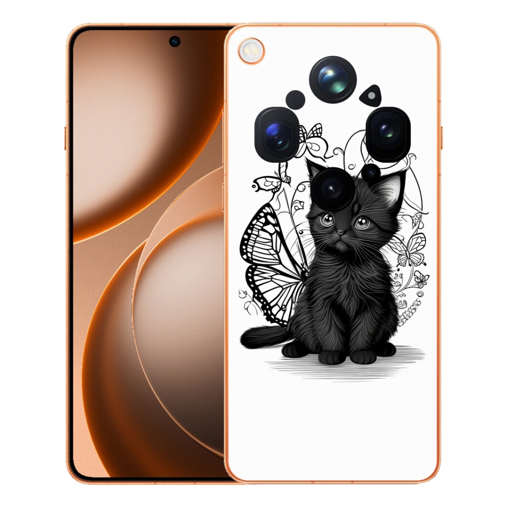 Gelový kryt mmCase na Oppo Find X9 Ultra - černé kotě