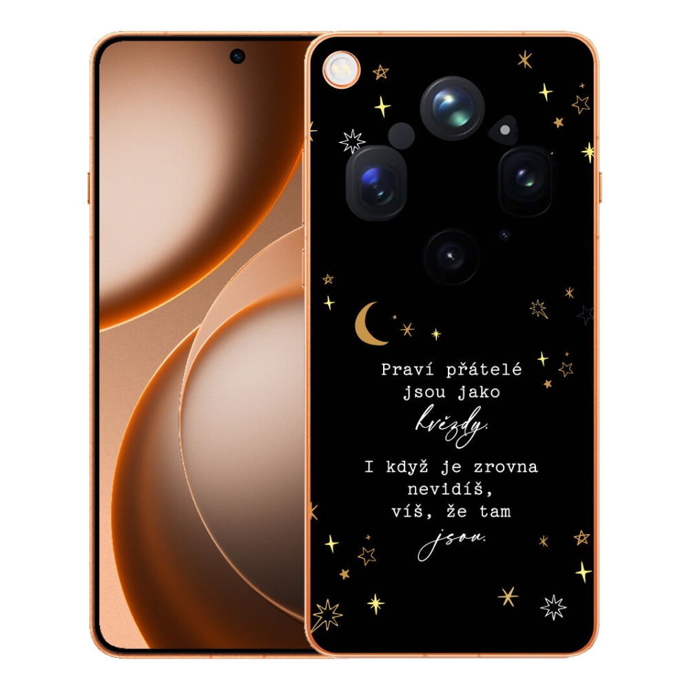 Gelový kryt mmCase na Oppo Find X9 Ultra - citát 6 černé pozadí