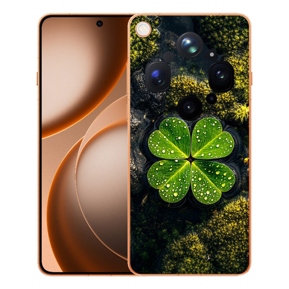 Gelový kryt mmCase na Oppo Find X9 Ultra - čtyřlístek
