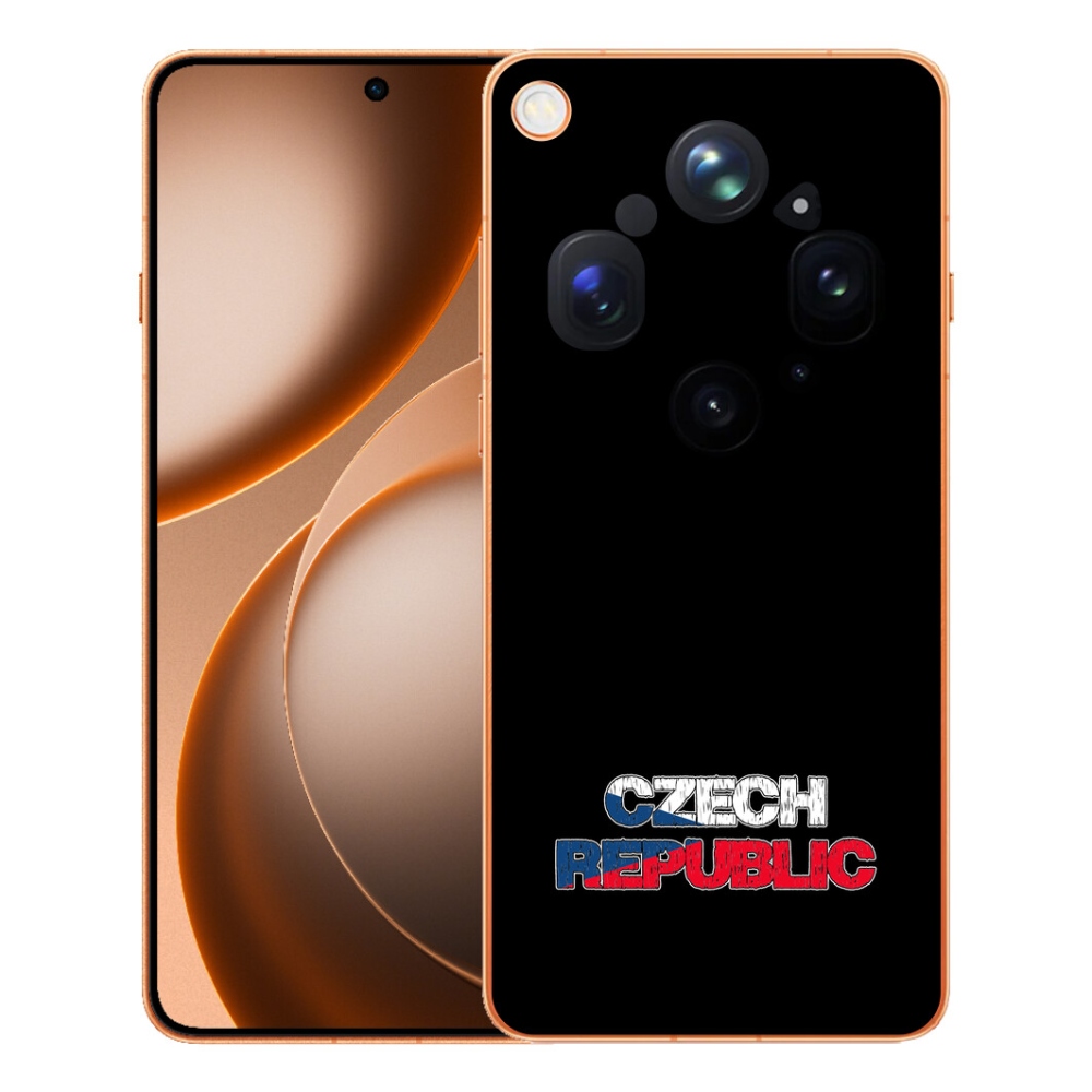 Gelový kryt mmCase na Oppo Find X9 Ultra - Czech Republic černé pozadí