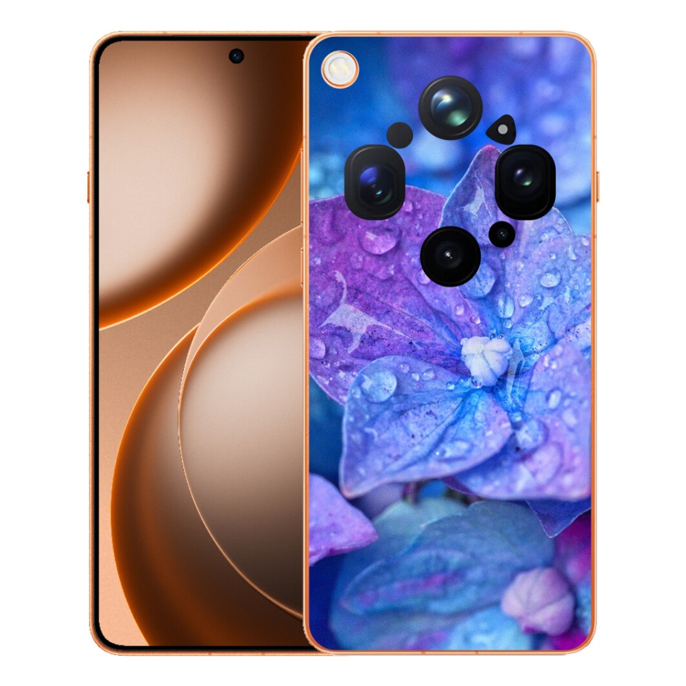 Gelový kryt mmCase na Oppo Find X9 Ultra - fialový květ