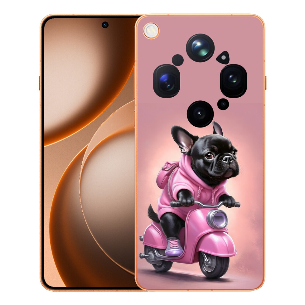 Gelový kryt mmCase na Oppo Find X9 Ultra - francouzský buldoček na skútru