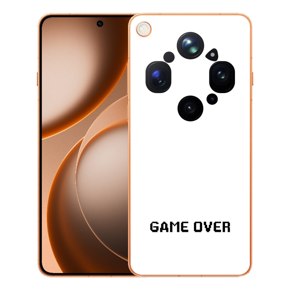 Gelový kryt mmCase na Oppo Find X9 Ultra - game over bílé pozadí