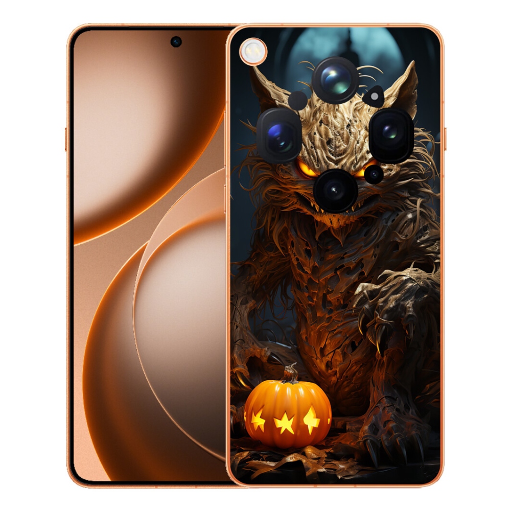 Gelový kryt mmCase na Oppo Find X9 Ultra - halloweenská příšera