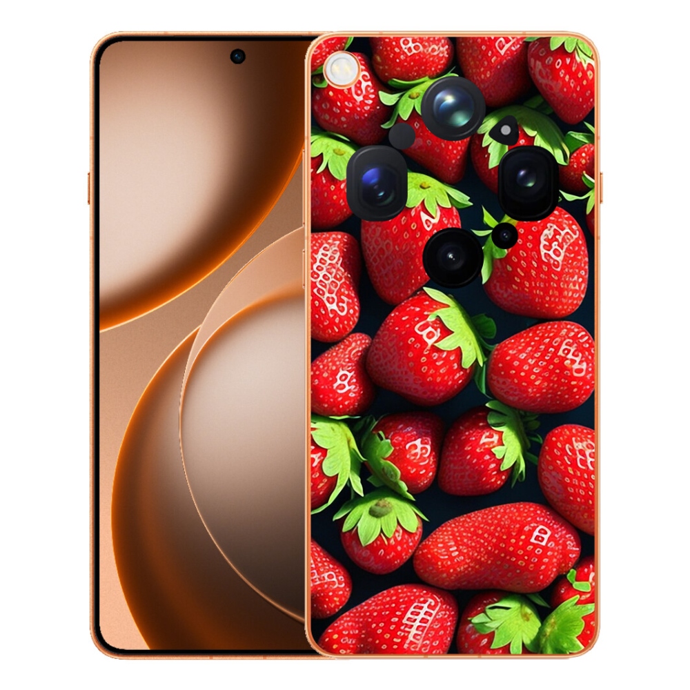 Gelový kryt mmCase na Oppo Find X9 Ultra - jahody
