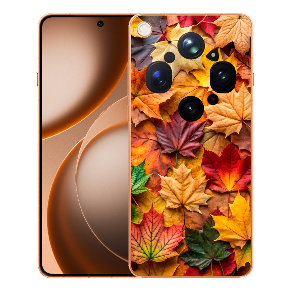 Gelový kryt mmCase na Oppo Find X9 Ultra - javorové listy 2